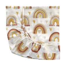 Простинка в ліжко на гумці Веселки Жовтий 120/60