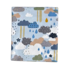 Пелюшка фланелева/байкова (Туреччина) Хмаринка Блакитний 90/80