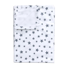 Пелюшка непромокаюча Зірки Сірий на білому 100/70