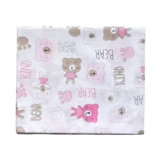 Ситцева пелюшка Ведмедики Рожевий 95/80