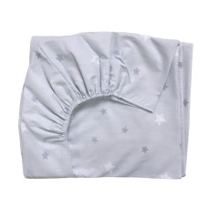 Простинка на гумці в ліжко 120/60 Зірки на Сірому