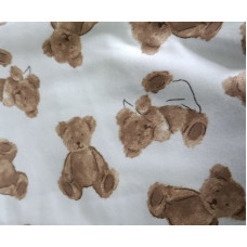 Пелюшка фланелева/байкова (Туреччина) Ведмедик з хусточкою на Білому 100/80