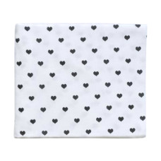 Пелюшка фланелева/байкова (Туреччина) Сердечка дрібні Сірий 90/80