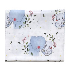 Муслінова пелюшка Слоники Блакитний 90/80