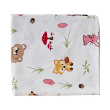 Пелюшка фланелева/байкова (Туреччина) Звірята Ліс 90/80