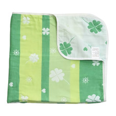 Мусліновий плед Клевер Зелений 6 шарів 90/100