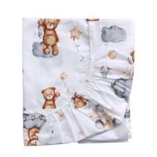 Простинка на гумці в ліжко Ведмедик з кульками 120/60