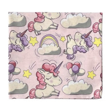 Пелюшка бавовняна Единоріжки Рожевий 90/80