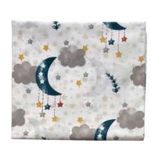 Пелюшка бавовняна Місяць Хмаринка Бірюзовий 90/80