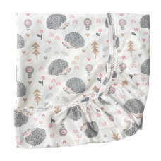 Простинка на гумці в ліжко Їжачки Сірий 120/60