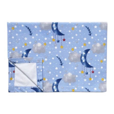 Пелюшка непромокаюча Місяць Хмаринка Блакитний 100/70