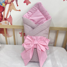 Конверт 80/80 з бантом-резинкою Фіолетовий -Яскраво Рожевий / Весна (Синтепон 150)