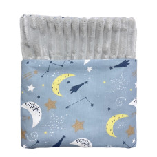 Плед плюш, без утеплення Сузір’я Синій/ Сірий плюш 100/80