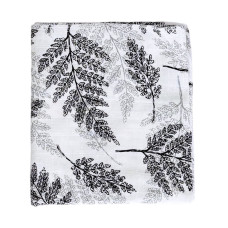 Муслінова пелюшка Листя Папороті Сірий 90/80