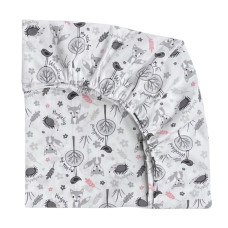 Простинка на гумці в ліжко 120/60 Лисички Сірий