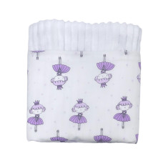 Плед плюш, без утеплення Балерина/ Білий плюш 100/80