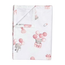 Непромокаюча пелюшка Ведмедик з кульками Рожевий 50/70