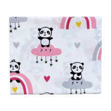 Бавовняна пелюшка Панди Веселка Рожевий 90/80