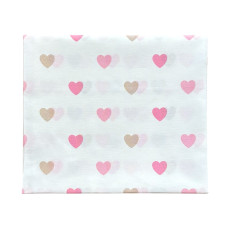 Бавовняна пелюшка Сердечка Рожевий - Бежевий 90/80