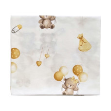 Бавовняна пелюшка Ведмедики з кульками Жовтий 90/80