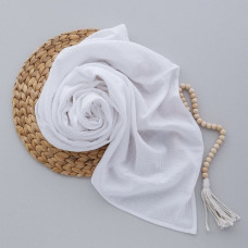 Мусліновий плед жатка Білий 4 шари 130/100