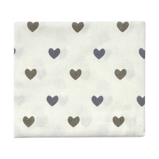 Пелюшка фланелева/байкова (Туреччина) Сердечка Сірий 90/80