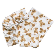 Комплект постільної білизни Ведмедик з хусточкою Бежевий (підковдра 140*110, наволочка 40*60, простинка 120*60)