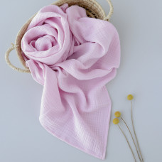 Мусліновий плед жатка Рожевий 4 шари 120/90