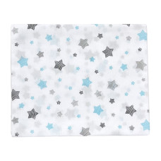 Ситцева пелюшка Зірки Бірюзовий- Сірий 95/100