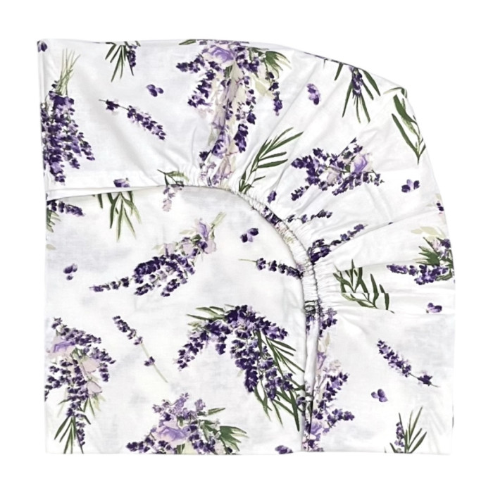 Простинка в ліжко 120/60 на гумці Лаванда