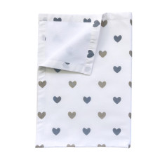 Непромокаюча пелюшка Сердечка Сірий 100/70