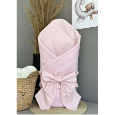 Конверт 80/80 з бантом-гумкою та кокосовою вкладкою Рожевий / Весна