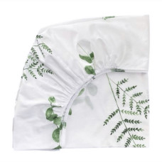 Простинка на гумці в ліжко Папороть Зелений 120/60