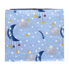 Пелюшка бавовняна Місяць Хмаринка Блакитний 90/80