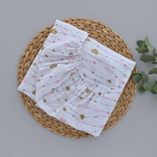 Простинка на гумці в ліжко Сердечка Рожевий -Золото (гліттер) 120/60