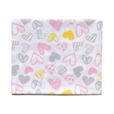 Ситцева пелюшка Сердечка Рожевий 95/80