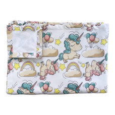 Непромокаюча пелюшка Единоріжки Молочний 100/70