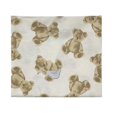 Бавовняна пелюшка Ведмедики з хусточкою Бежевий 90/80