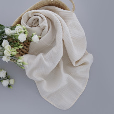 Мусліновий плед жатка Бежевий 4 шари 90/80