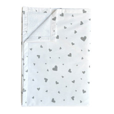 Непромокаюча пелюшка Сердечка дрібні Сірий 100/70