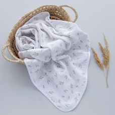 Мусліновий плед 4 шари Гілочки Бежевий 100/80