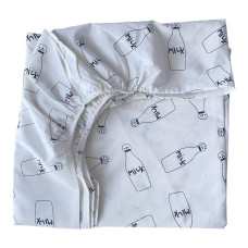 Простинка ДИТЯЧА на гумці в ліжко Мілк 90/200/20