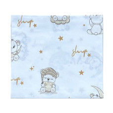 Пелюшка бавовняна Ведмедики Місяць Бежевий 90/80