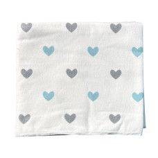 Пелюшка фланелева/байкова (Туреччина) Сердечка Синій 90/80