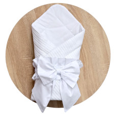 Конверт 80/80 з бантом-резинкою Білий /Літо