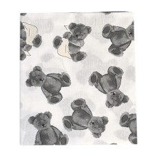 Пелюшка бавовняна Ведмедики Сірий 90/80