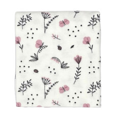 Пелюшка фланелева/байкова (Туреччина) Квіточки Рожевий 90/80