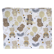 Муслінова пелюшка Ведмедик Бежевий 100/80