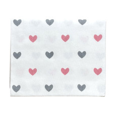 Пелюшка фланелева/байкова (Туреччина) Сердечка Рожевий-Фіолетовий 90/80